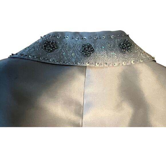 NWT Chancelle Women's Gray Beaded 2pc Blazer and Top Set Size 12 - Picture 16 of 16